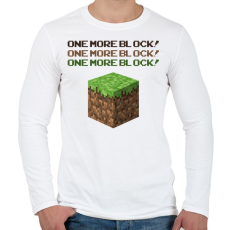 PRINTFASHION Minecraft Block - Férfi hosszú ujjú póló - Fehér