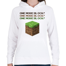 PRINTFASHION Minecraft Block - Női kapucnis pulóver - Fehér