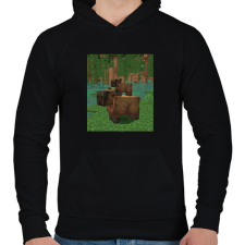 PRINTFASHION Minecraft Capybara - Férfi kapucnis pulóver - Fekete férfi pulóver, kardigán