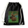 PRINTFASHION Minecraft Capybara - Sportzsák, Tornazsák - Fekete