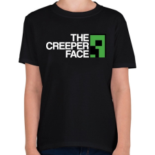 PRINTFASHION Minecraft - Creeper Face - Gyerek póló - Fekete gyerek póló