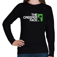 PRINTFASHION Minecraft - Creeper Face - Női pulóver - Fekete női pulóver, kardigán