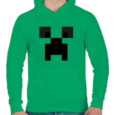 PRINTFASHION Minecraft creeper - Férfi kapucnis pulóver - Zöld