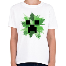 PRINTFASHION Minecraft Creeper - Gyerek póló - Fehér gyerek póló