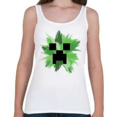 PRINTFASHION Minecraft Creeper - Női atléta - Fehér