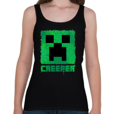 PRINTFASHION Minecraft Creeper - Női atléta - Fekete női trikó