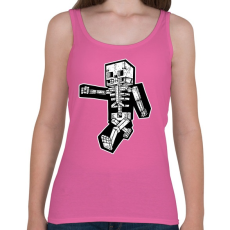 PRINTFASHION Minecraft csontváz - Női atléta - Rózsaszín