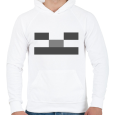 PRINTFASHION Minecraft csontváz - Férfi kapucnis pulóver - Fehér