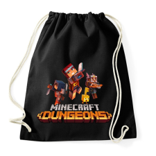 PRINTFASHION Minecraft - Dungeonds - Sportzsák, Tornazsák - Fekete tornazsák