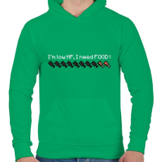 PRINTFASHION Minecraft életerő - Férfi kapucnis pulóver - Zöld