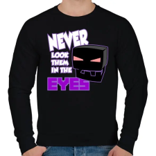 PRINTFASHION Minecraft - Enderman szem - Férfi pulóver - Fekete férfi pulóver, kardigán
