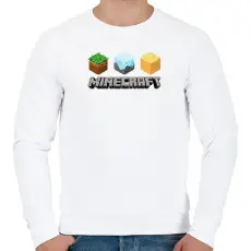 PRINTFASHION Minecraft felirat - Férfi pulóver - Fehér