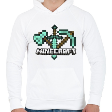 PRINTFASHION Minecraft - Férfi kapucnis pulóver - Fehér