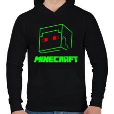 PRINTFASHION Minecraft - Férfi kapucnis pulóver - Fekete