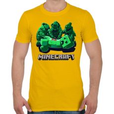 PRINTFASHION Minecraft - Férfi póló - Sárga