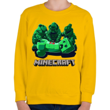 PRINTFASHION Minecraft - Gyerek pulóver - Sárga gyerek pulóver, kardigán