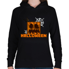 PRINTFASHION minecraft halloween - Női kapucnis pulóver - Fekete női pulóver, kardigán