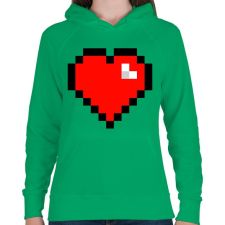 PRINTFASHION Minecraft Hearth - Női kapucnis pulóver - Zöld női pulóver, kardigán