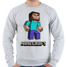 PRINTFASHION Minecraft - Herobrine - Férfi pulóver - Sport szürke férfi pulóver, kardigán