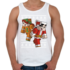 PRINTFASHION Minecraft Karácsony - Férfi atléta - Fehér atléta, trikó