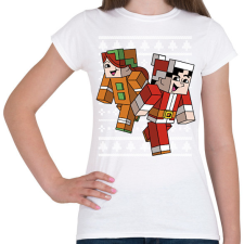 PRINTFASHION Minecraft Karácsony - Női póló - Fehér női póló