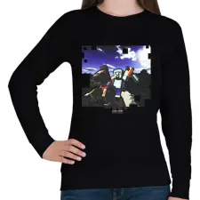 PRINTFASHION minecraft ló (képregény stílus) - Női pulóver - Fekete női pulóver, kardigán