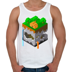 PRINTFASHION Minecraft map - Férfi atléta - Fehér