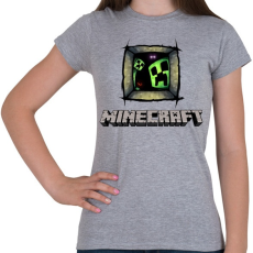 PRINTFASHION Minecraft - Női póló - Sport szürke