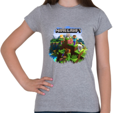 PRINTFASHION Minecraft - Női póló - Sport szürke