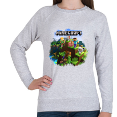 PRINTFASHION Minecraft - Női pulóver - Sport szürke