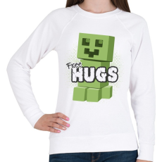 PRINTFASHION Minecraft ölelés - Női pulóver - Fehér