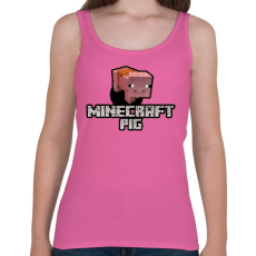 PRINTFASHION Minecraft pig - Női atléta - Rózsaszín
