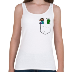 PRINTFASHION Minecraft Pocket - Női atléta - Fehér