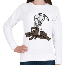 PRINTFASHION Minecraft pók lovagló - Női pulóver - Fehér női pulóver, kardigán