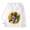 PRINTFASHION Minecraft RUN - Sportzsák, Tornazsák - Fehér