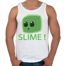 PRINTFASHION Minecraft Slime - Férfi atléta - Fehér