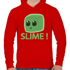 PRINTFASHION Minecraft Slime - Férfi kapucnis pulóver - Piros
