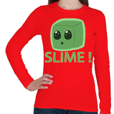 PRINTFASHION Minecraft Slime - Női hosszú ujjú póló - Piros