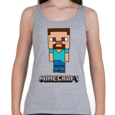PRINTFASHION Minecraft - Steve - Női atléta - Sport szürke