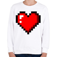 PRINTFASHION Minecraft szív - Gyerek pulóver - Fehér