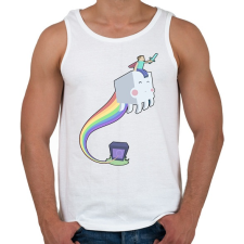 PRINTFASHION minecraft szivárvány - Férfi atléta - Fehér atléta, trikó