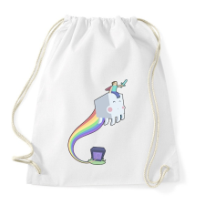 PRINTFASHION minecraft szivárvány - Sportzsák, Tornazsák - Fehér tornazsák