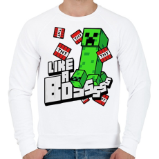 PRINTFASHION Minecraft TNT - Férfi pulóver - Fehér