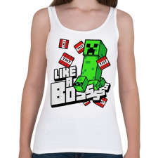 PRINTFASHION Minecraft TNT - Női atléta - Fehér női trikó