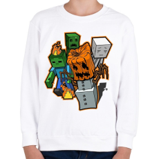 PRINTFASHION Minecraft zombieezz - Gyerek pulóver - Fehér