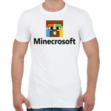 PRINTFASHION Minecrosoft - Férfi póló - Fehér