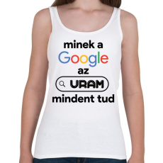 PRINTFASHION Minek a google az uram mindent tud - Női atléta - Fehér