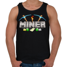 PRINTFASHION Miner - Férfi atléta - Fekete