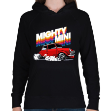 PRINTFASHION Mini Morris - Női kapucnis pulóver - Fekete női pulóver, kardigán