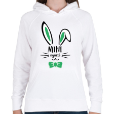 PRINTFASHION Mini nyuszi - fiú - Női kapucnis pulóver - Fehér női pulóver, kardigán